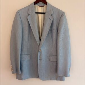 Light Blue Striated Men's Blazer